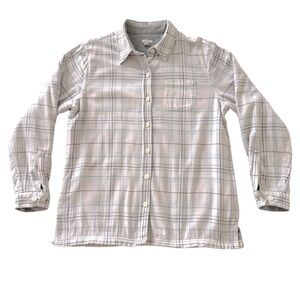 Vintage LL Bean Sherpa Lined Plaid Shacket Size Medium